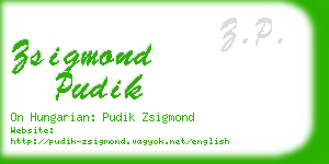 zsigmond pudik business card